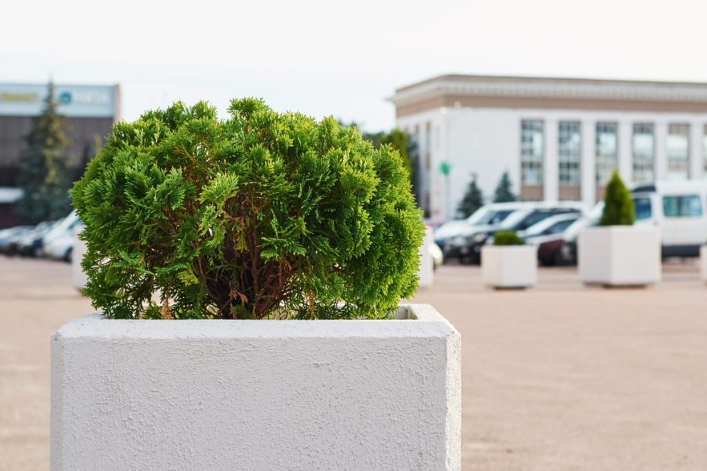 Un bac à fleur en parpaing