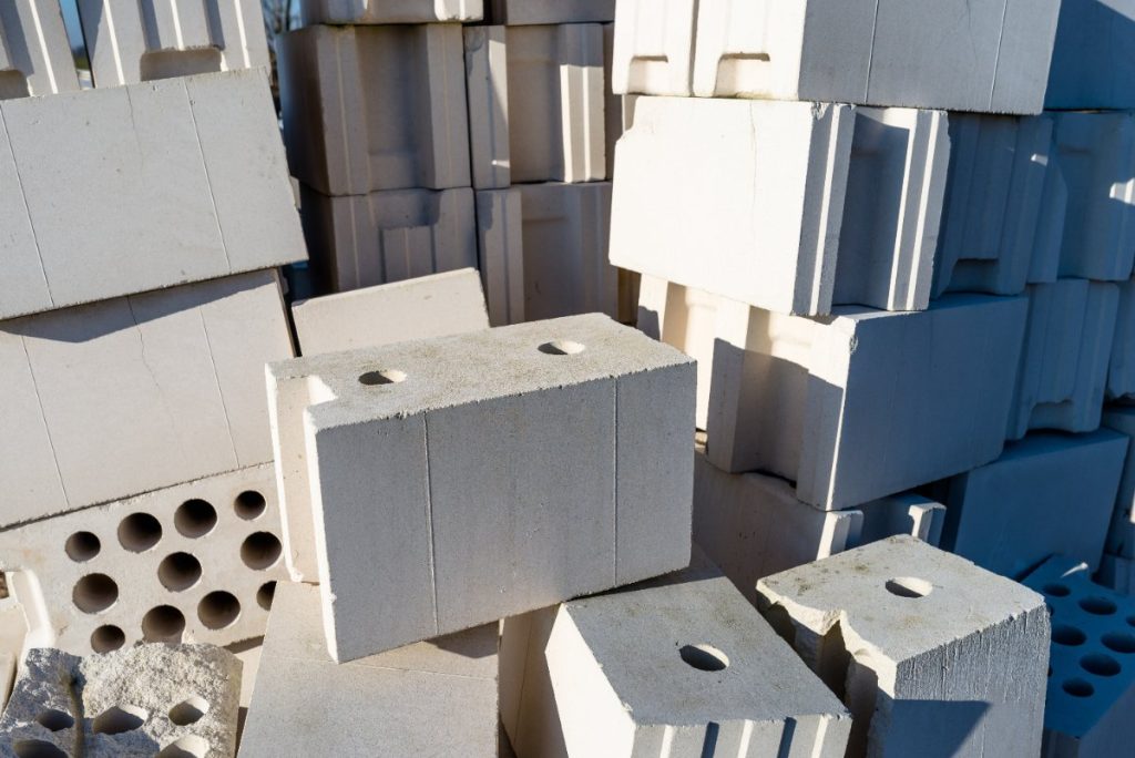 Pile de bloc de béton cellulaire 